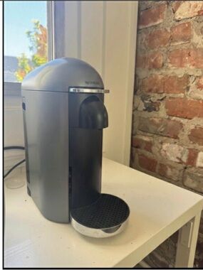 Nespresso Vertue Plus Delux Coffee Maker - Silver and Black